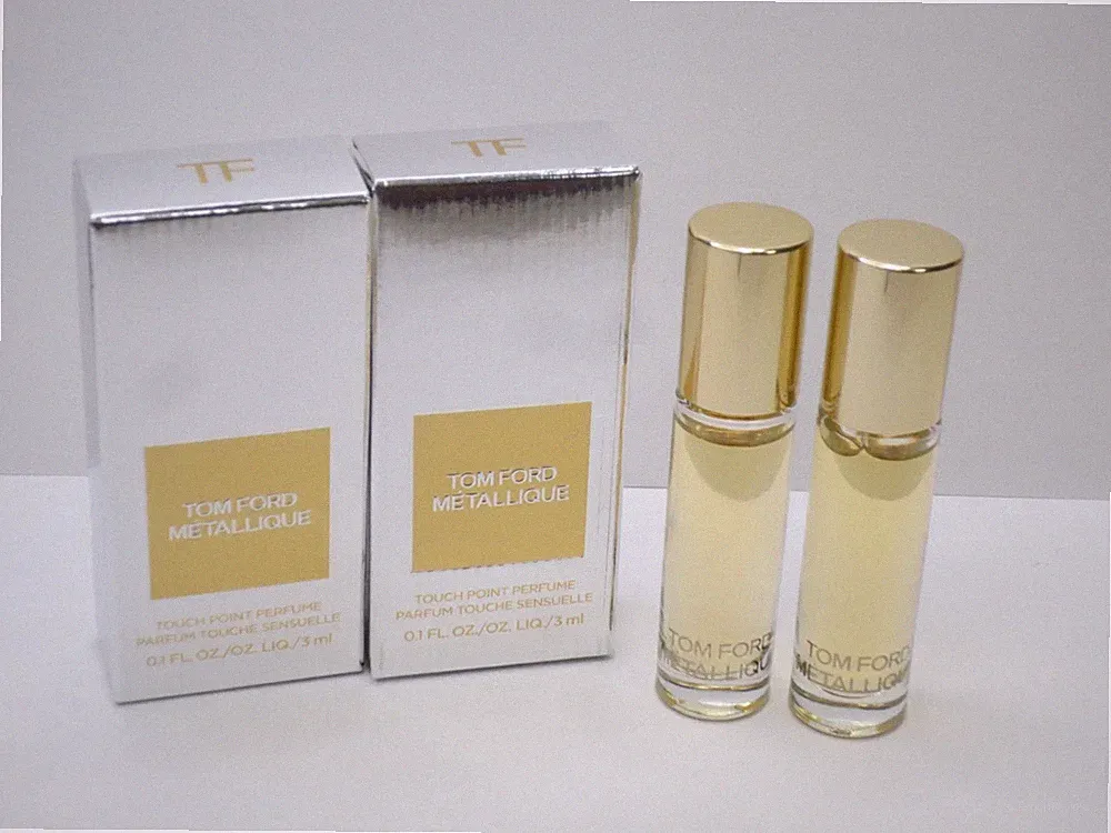 TOM FORD METALLIQUE TOUCH POINT PERFUME ROLLERBALL 0.1 OZ BOXED (LOT OF 2)